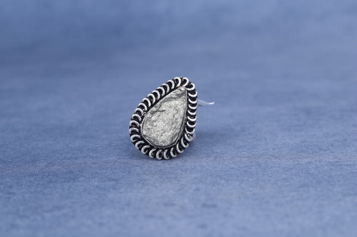 Pyrite Oval Shape Ring