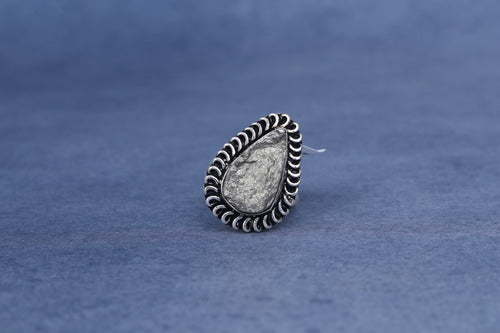 Pyrite Oval Shape Ring